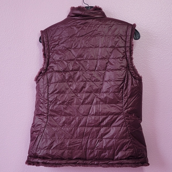Nicole Miller  Reversible Quilted Faux Fur Insulated Puffer Vest/ M. - Picture 3 of 9